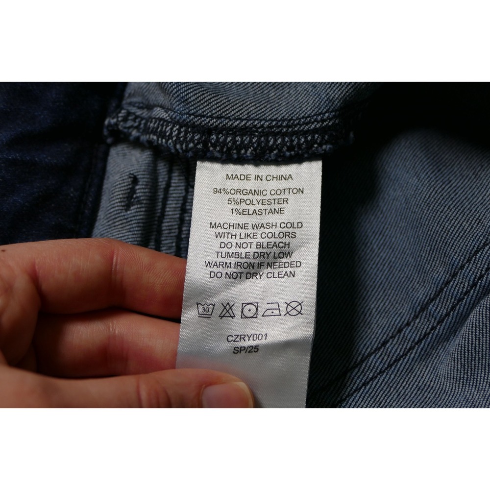 Quince Womens Organic Cotton High Rise Wide Leg Jeans Size 28 Stretch Dark Wash - Picture 5 of 11